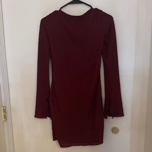 Wild Fable Maroon Long Sleeve Dress